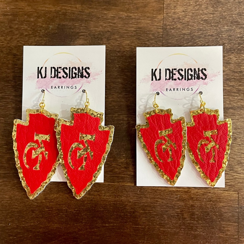 KC Chiefs earrings